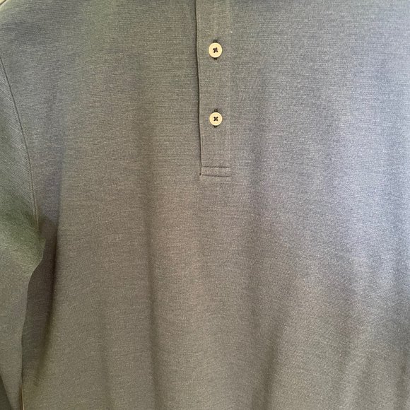 Polo Shirt in Cotton Poly Blue Heather - Picture 2 of 5